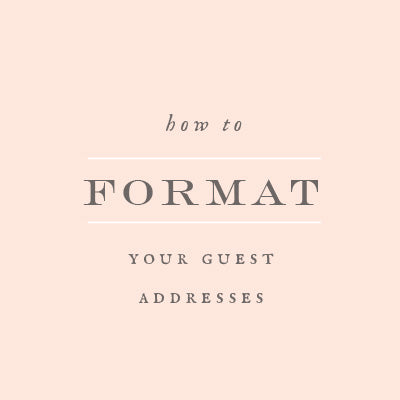 How to format your guest addresses